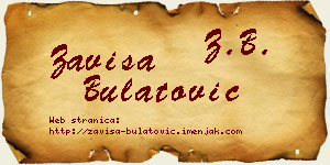 Zaviša Bulatović vizit kartica